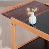 Scandinavian 'Thea' side table in rosewood and laminate, Yngve Ekström