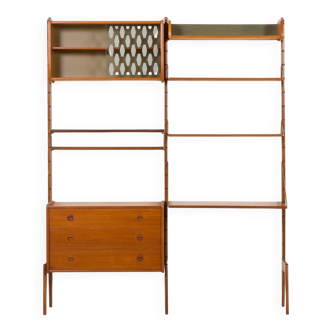 Ergo free standing wall unit with a desk by John Texmon, Norway 1960s