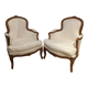 Paire de fauteuils bergères Louis XV
