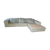 Canapé en cuir blanc