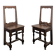 Pair of Lorraine oak chairs