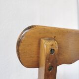 Vintage Wooden Dining Chair: Tyrolean Farmhouse Bistro, 1970s