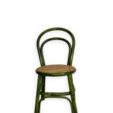 Green rattan wood chairs 1970s