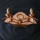 Copper wall lamp with 1940s Art Deco shades.