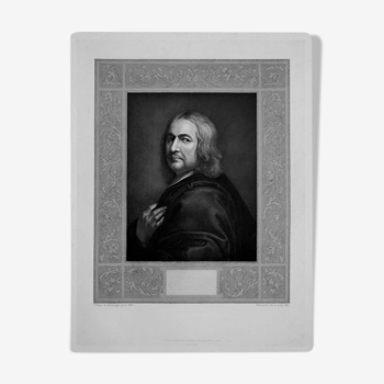 Gravure XIXème "Philippe de Champaigne" peintre