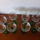 Crystal liqueur glass green foot grape pattern