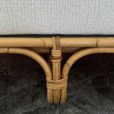 Mid-Century Rattan and Bamboo Canapé, Italy, 1960s