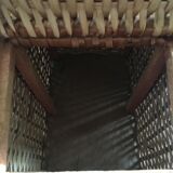 Double flap wicker basket