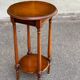 Vintage Louis XVI round solid wood side table 1970
