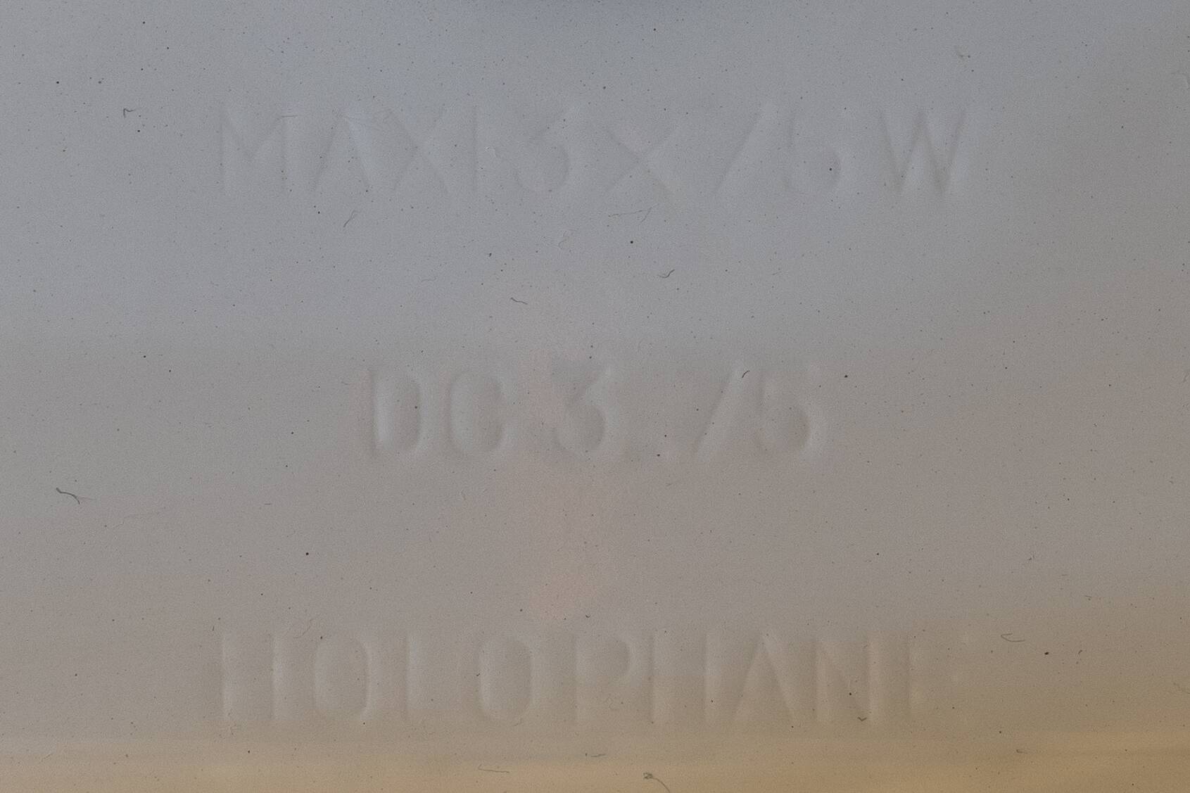 Large square ceiling light Holophane DC 3x75 W