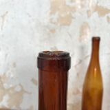 Lot of 6 bottles of bubbled glass.