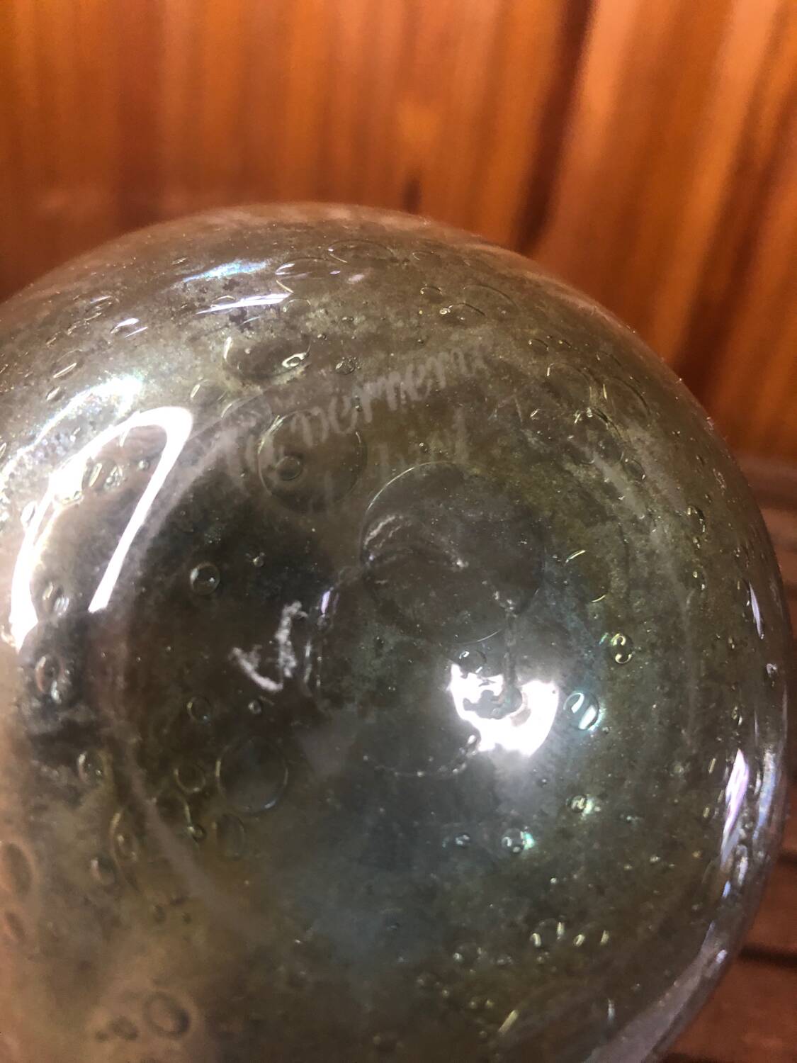 Old biot soliflore vase vintage bubble blown glass #a408