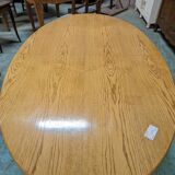 1980s dining room in rattan and oak veneer