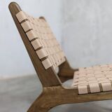 Chic Moroccan leather armchair