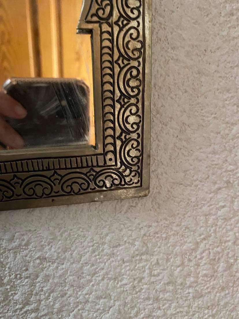 Oriental mirror silver metal