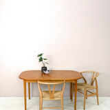 Scandinavian vintage oak extending table