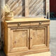 Old buffet with 2 drawers in raw solid wood, country chic.