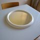 Round white plastic mirror 1970s 1970s France