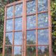 Lot of 4 oak windows H141xL112/117cm old small panes