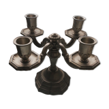 Old candlestick 4 branches pewter art legal title