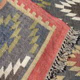 Kilim carpet in burlap and cotton - 120cm x 180cm