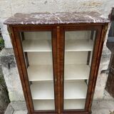 Showcase marquetry 1900 marble