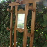 Solid oak wardrobe four vintage hooks