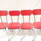 Lot 4 chaises formica rouge