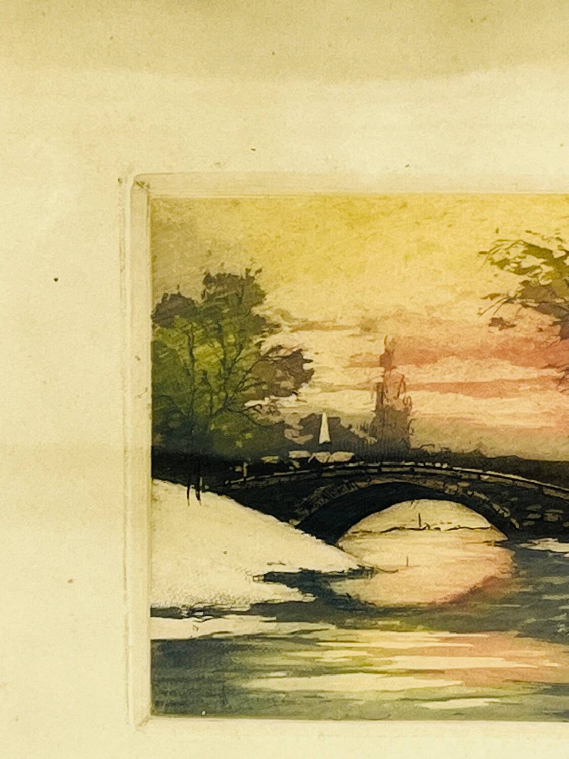 Watercolor still life signed