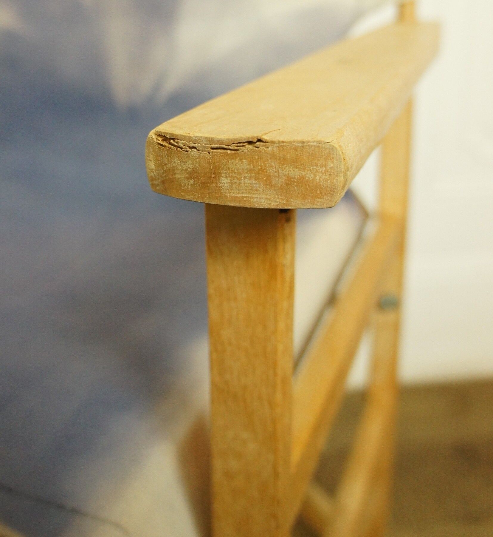 Denim folding chair, vintage director-style