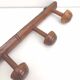 Wooden coat rack bamboo style 4 hooks mushroom shape