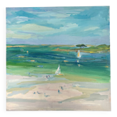 Huile sur toile paysage maritime