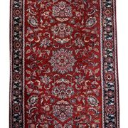 Handmade vintage Persian Sarouk rug 76cm x 122cm, 1970s