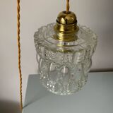 Lampe à poser ou suspendre en verre vintage