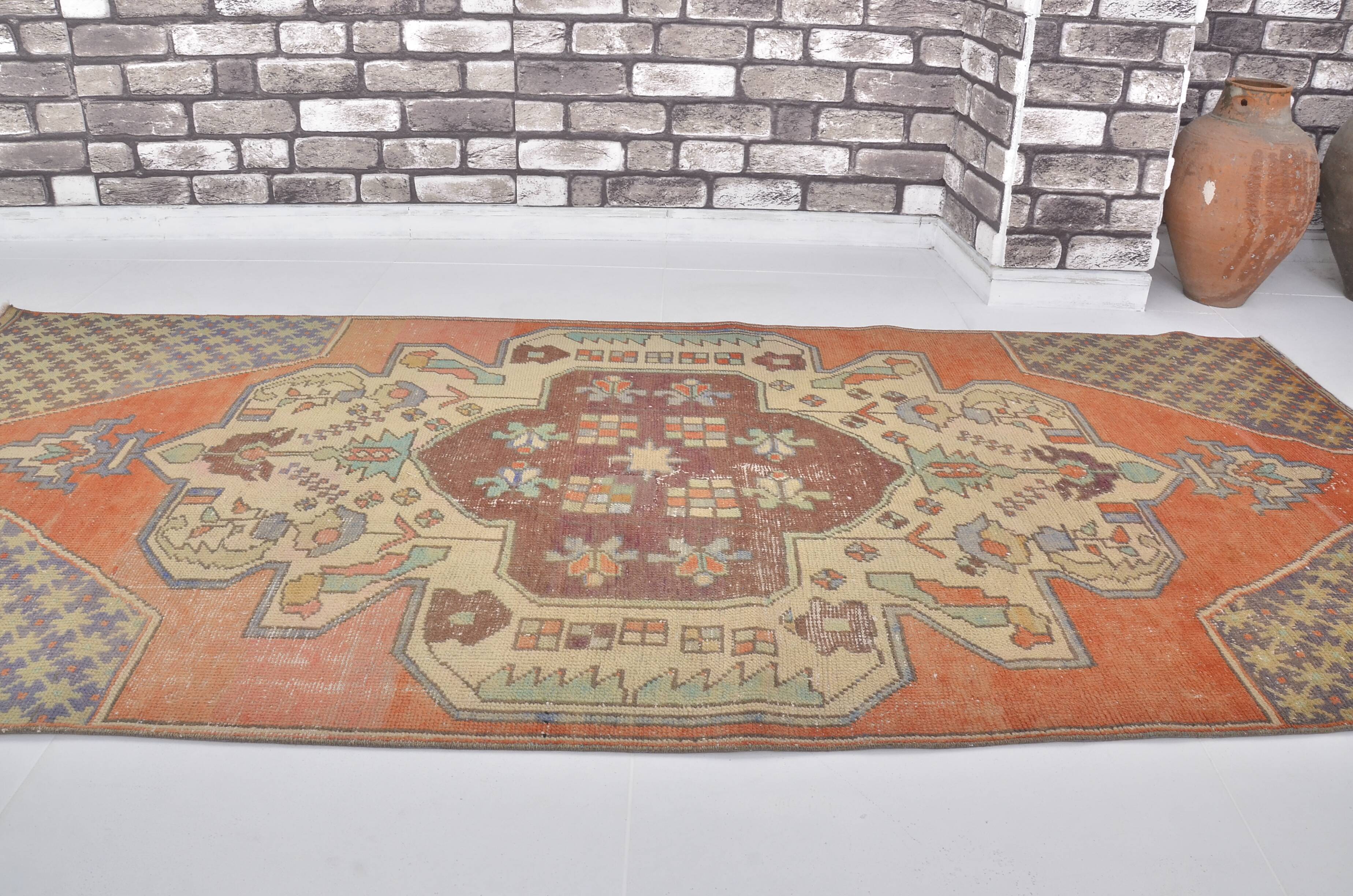 Orange & Brown Turkish Vintage Rug sku 2576