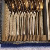 Silver metal cutlery set