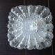 Square ceiling lamp in bulled glass 60/70s