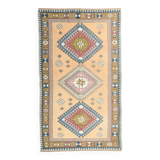 Mustard Pink Oriental Pattern Turkish Rug, 135x232Cm