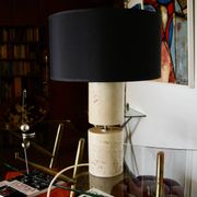 Lampe de salon en travertin par philippe barbier 1970