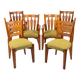 Série de 6 chaises Guillerme et Chambron pour Votre Maison, France, 1950s