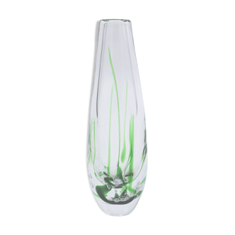 Vase Vicke Lindstrand en verre par Kosta 1960s