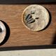 Petrified wood catchall, circular dish or plate in light beige D25 -3