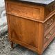Louis XVI style chest of drawers in walnut, marble top