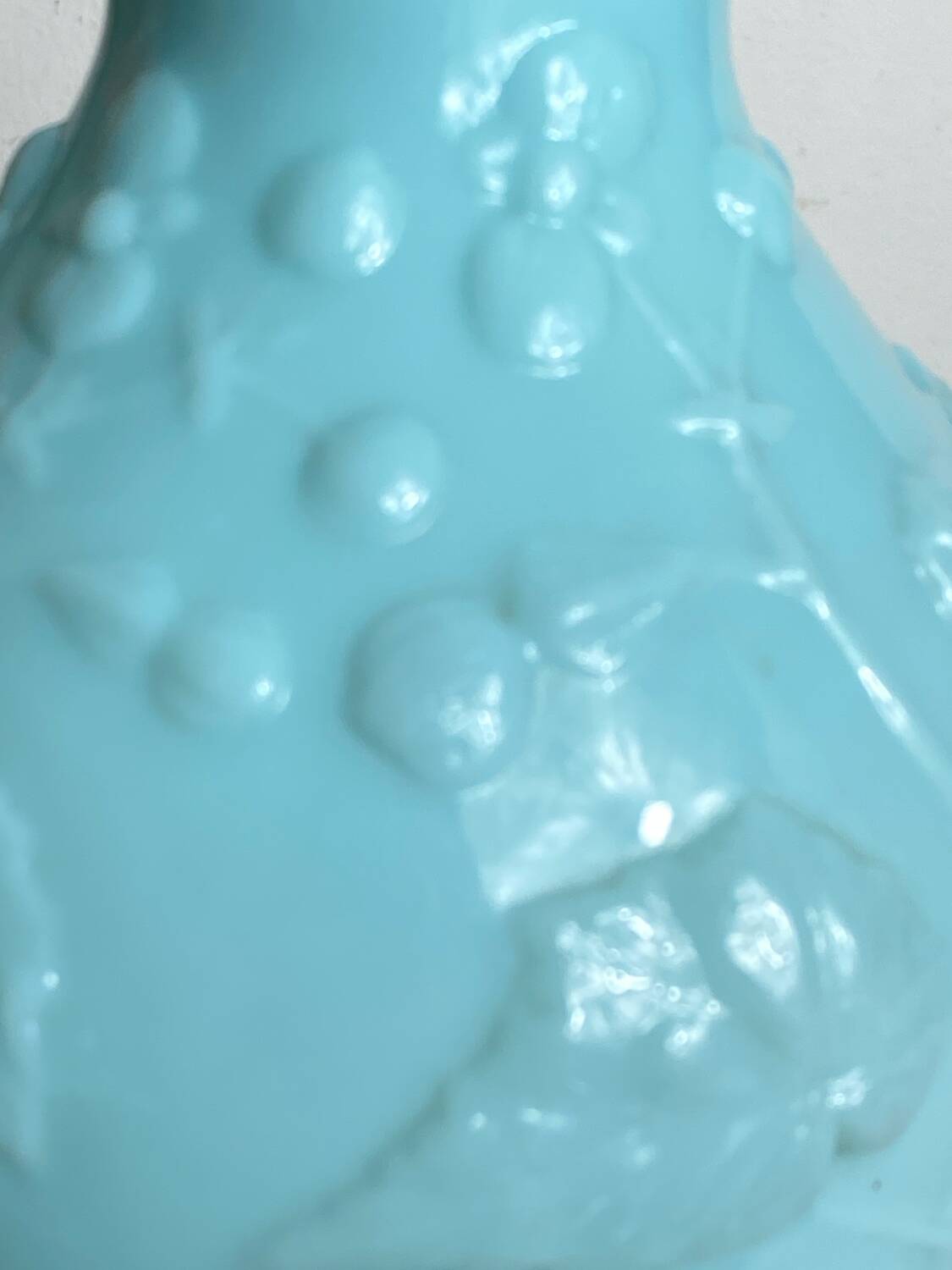 Blue opaline vase