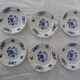 6 Sarreguemines Aubusson plates 429112 blue flowers faience