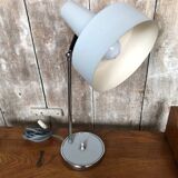 Ancienne Lampe Articulée 70’s Métal Gris & Chromé Vintage