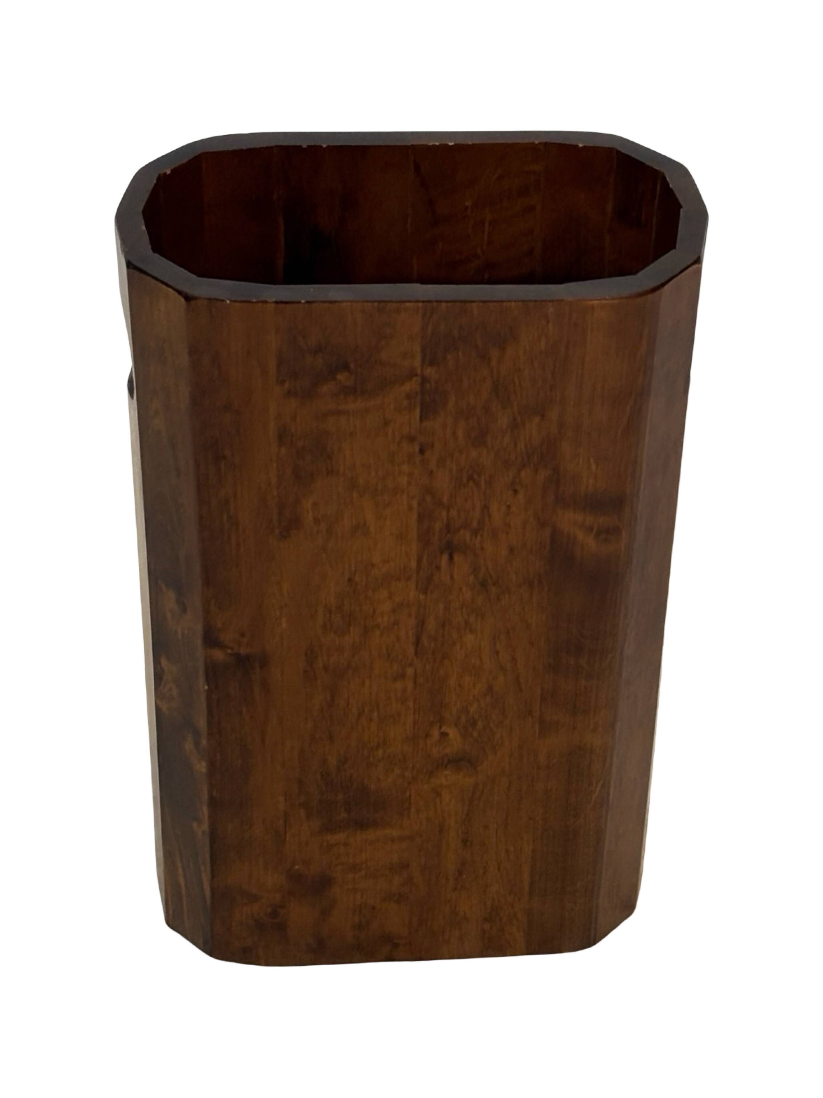 Porte-parapluies vintage en bois, design minimaliste des années 1960