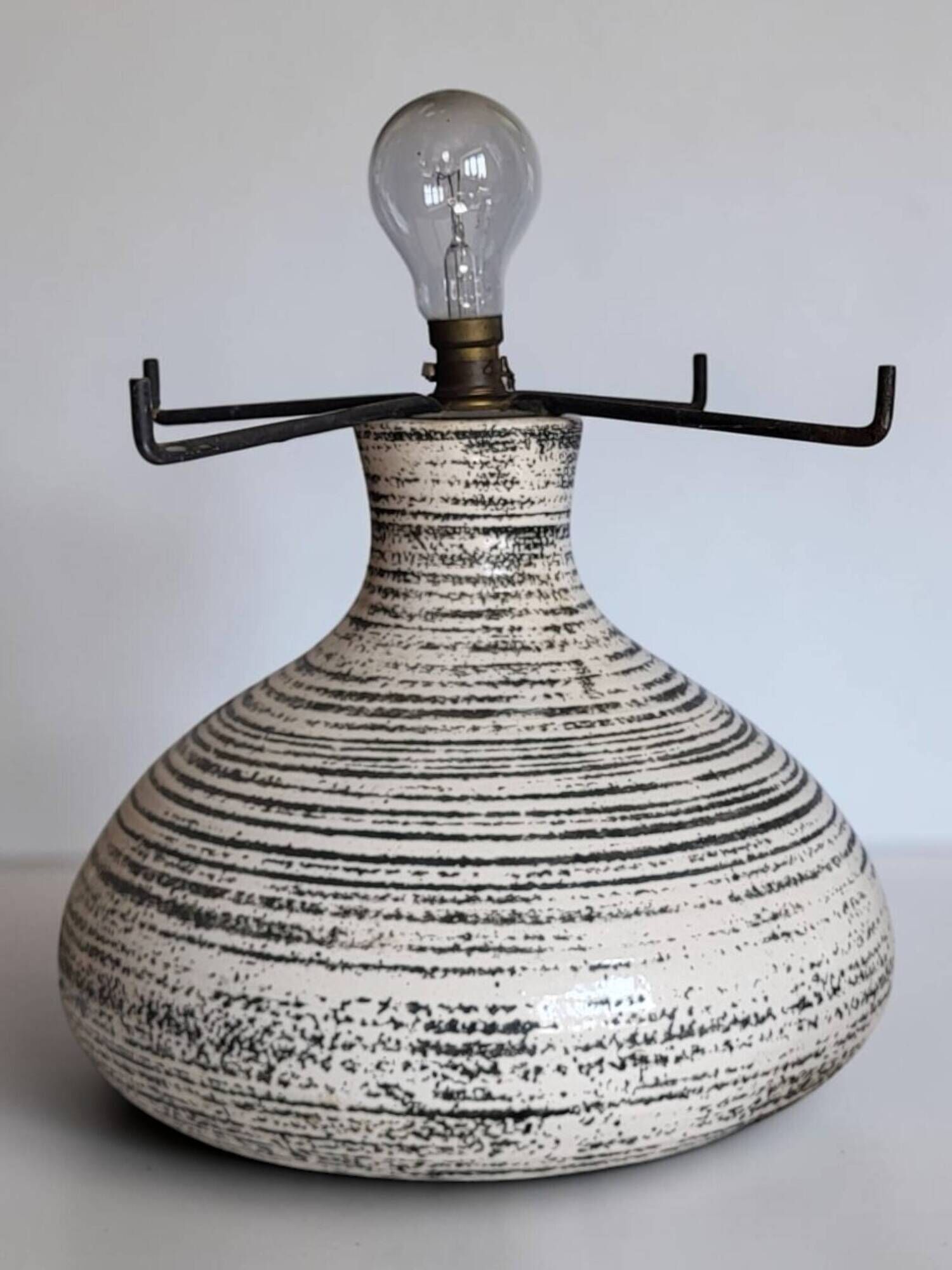 Ceramic lamp Accolay, France, 1970s