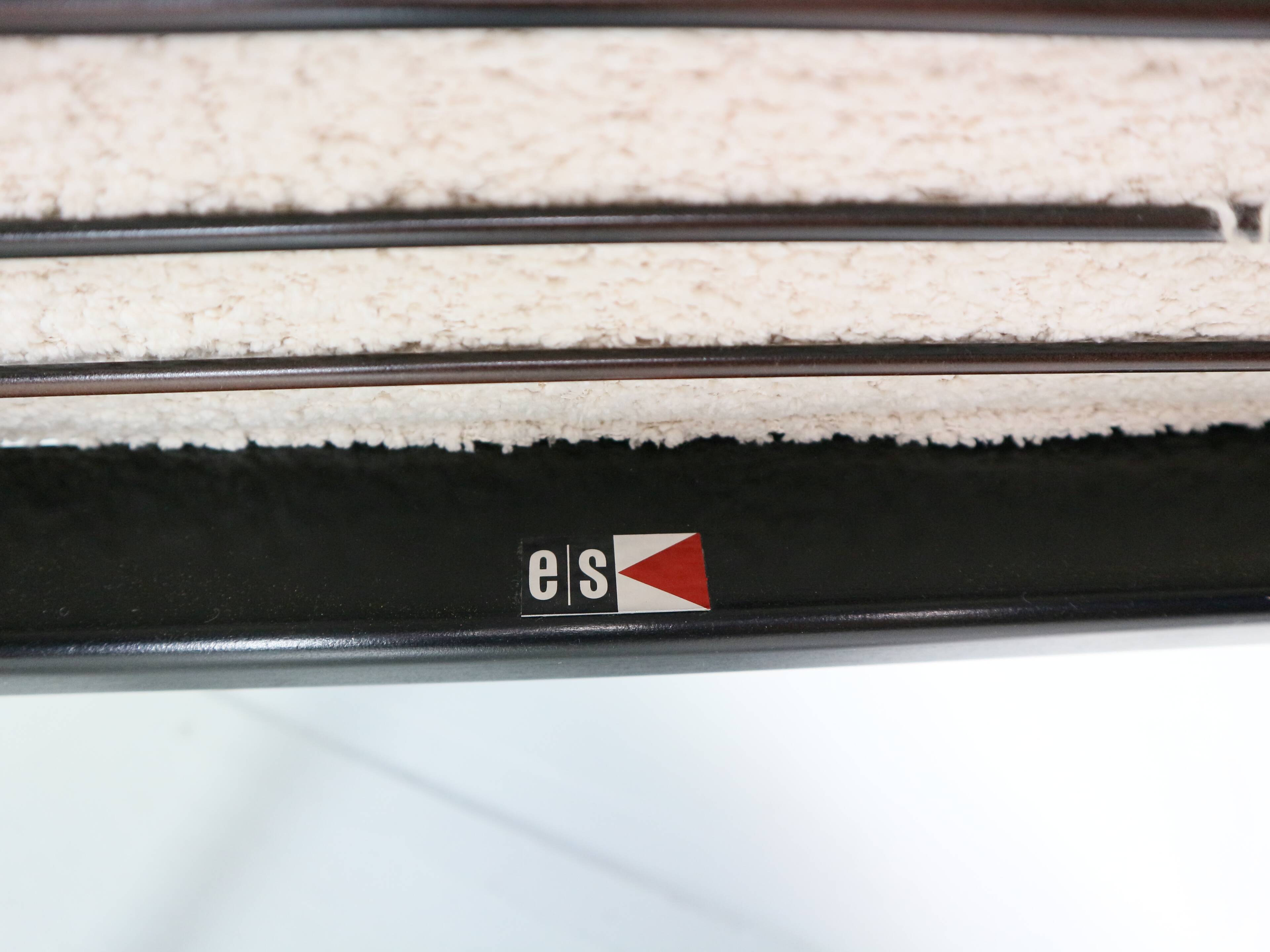 2x 'boomerang' h. mitzlaff, e. schmidt for soloform, bouclé lounge chairs, 1953