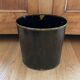 Basket in painted sheet metal Napoleon III signed black background and flowers